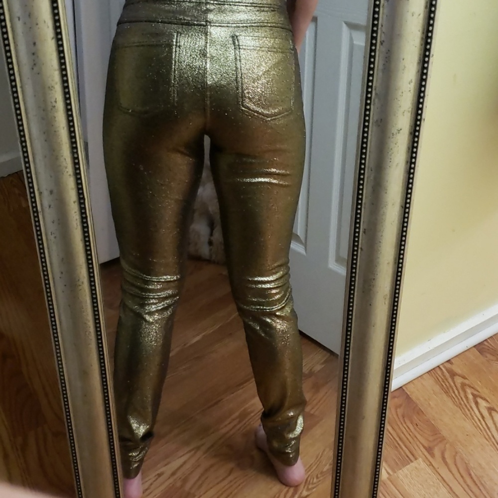 Gold Bronze Hue skinny pant